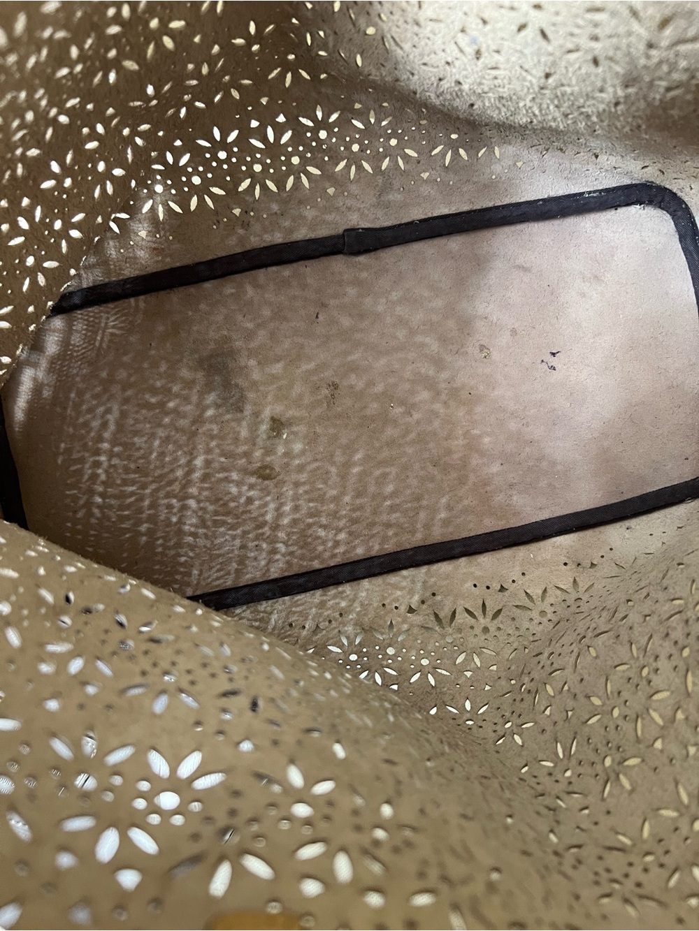 Coach Metallic Silver Laser-Cut Tote W Wristlet - Picture 17 of 17